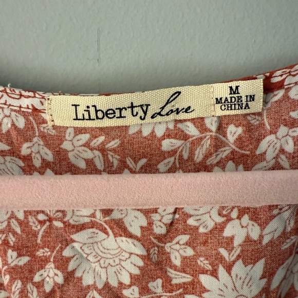 Liberty Love Floral Smocked Blouse - Rust and White - Picture 3 of 3